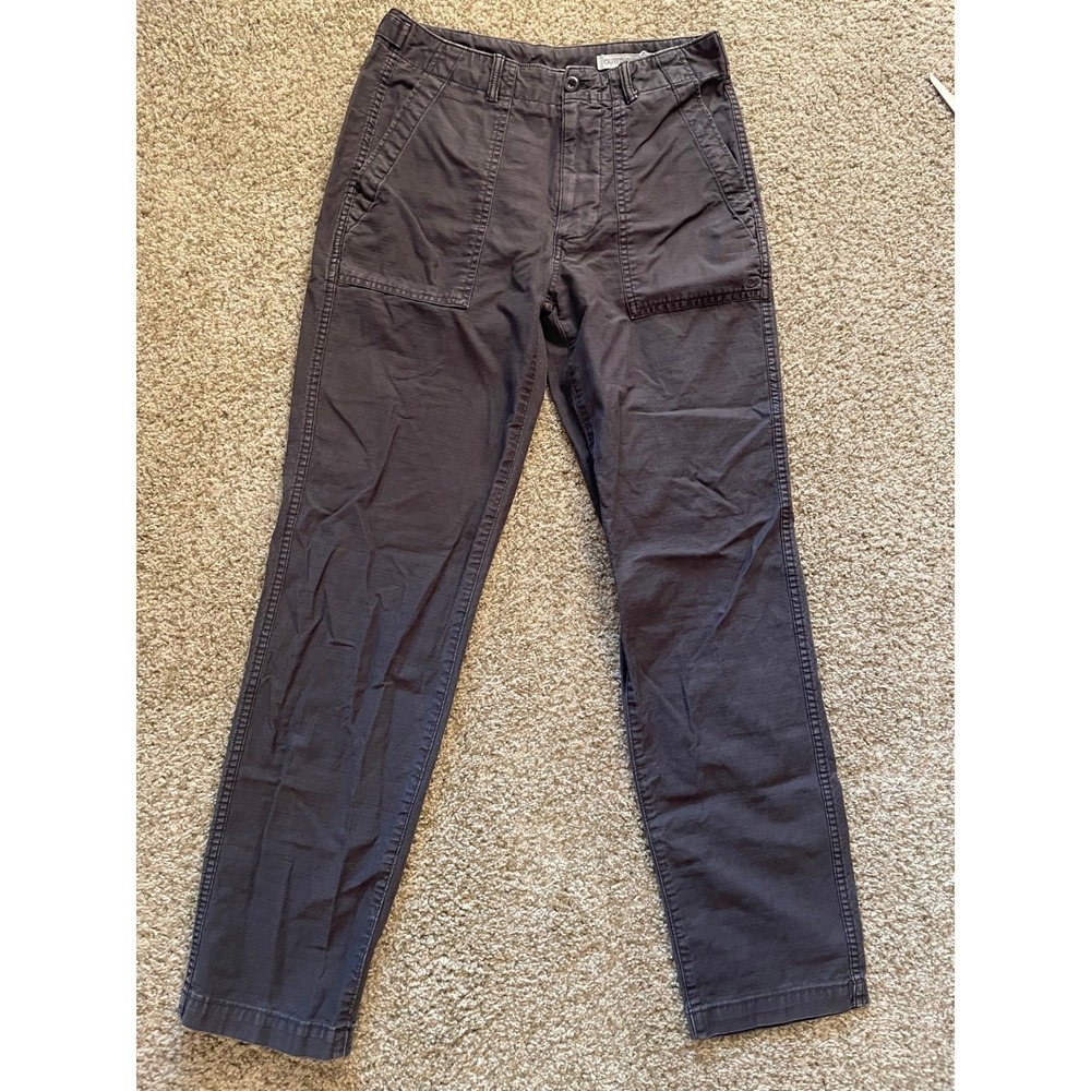 Outerknown womens 30 Organic Cotton Utility Fatigue Pants Charcoal Gray Straight